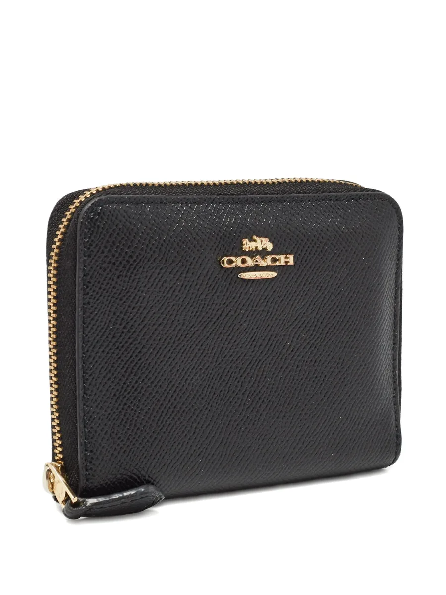pre-owned leather zip wallet 6