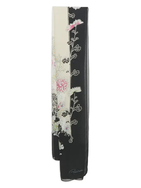 floral-print silk scarf