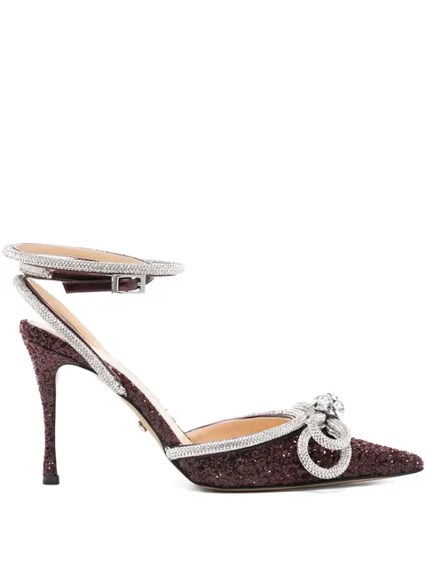 crystal-embellished bow pumps