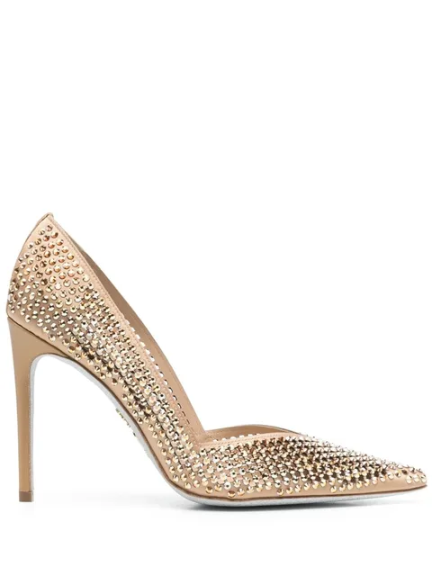 Swarovski-embellished pointed-toe pumps