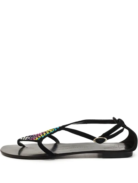 crystal-embellished sandals