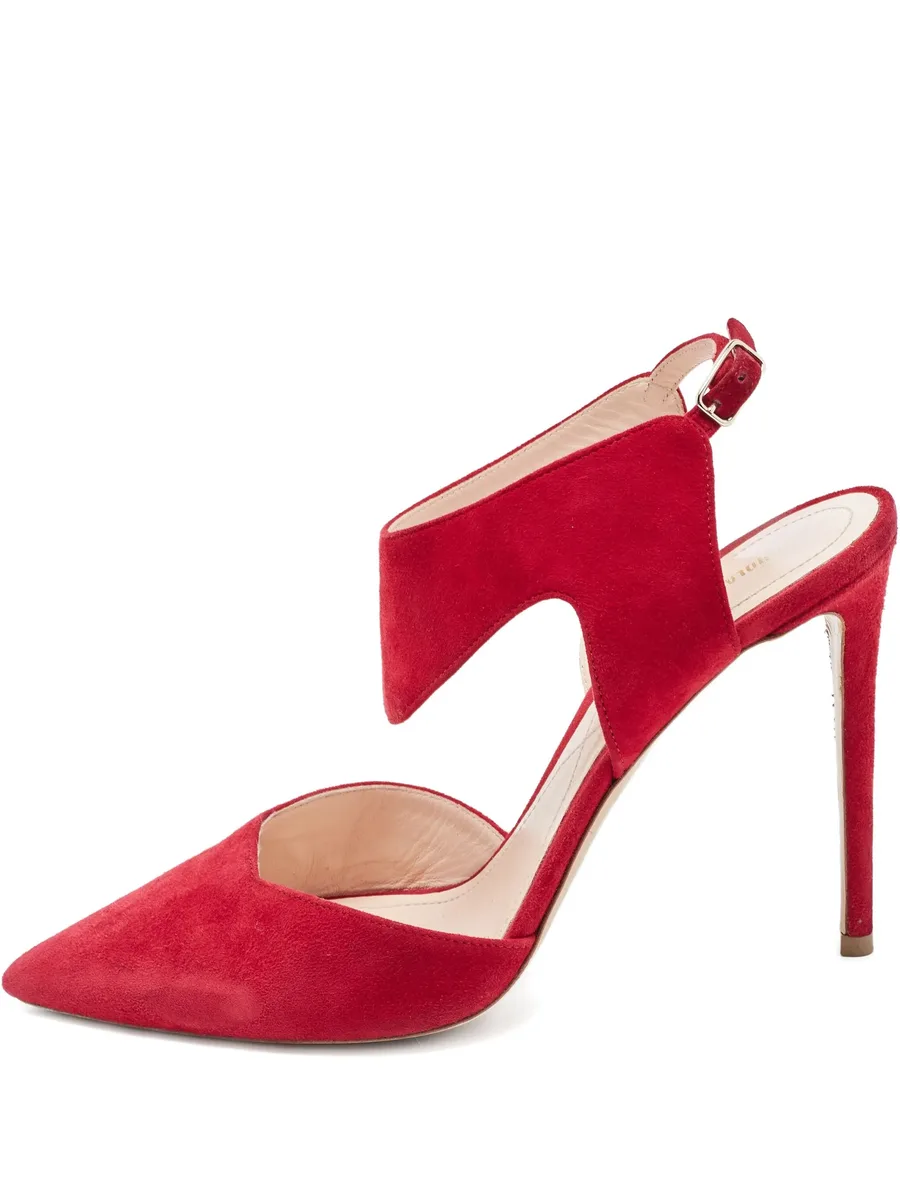 115mm suede slingback pumps 2