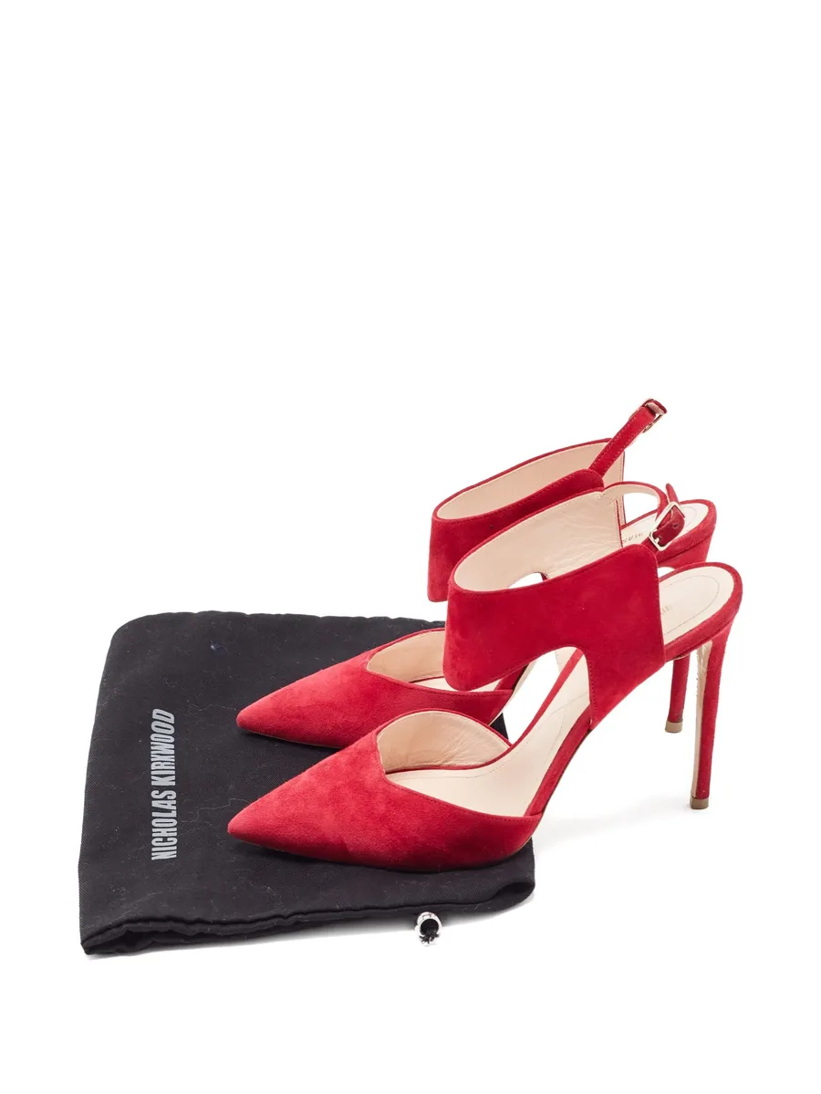 115mm suede slingback pumps 10
