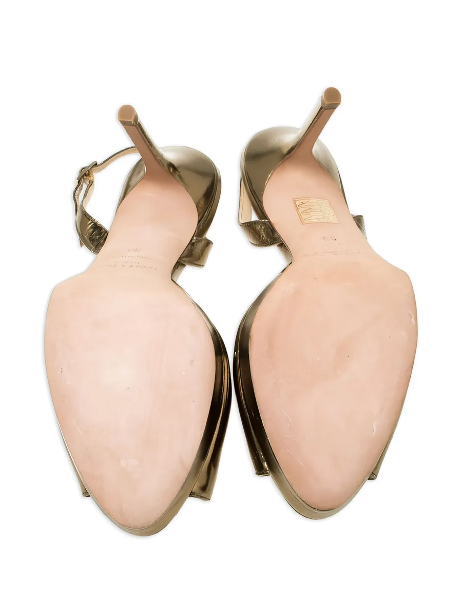 105mm patent-leather slingback sandals 8