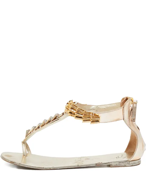 embellished flat sandals