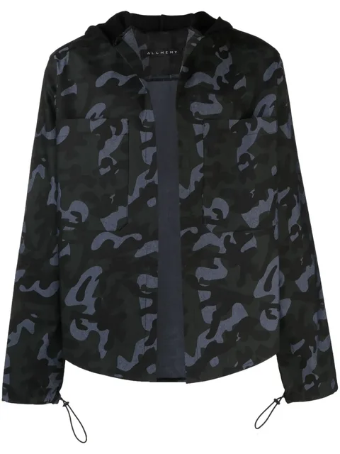 camouflage-print hooded shirt