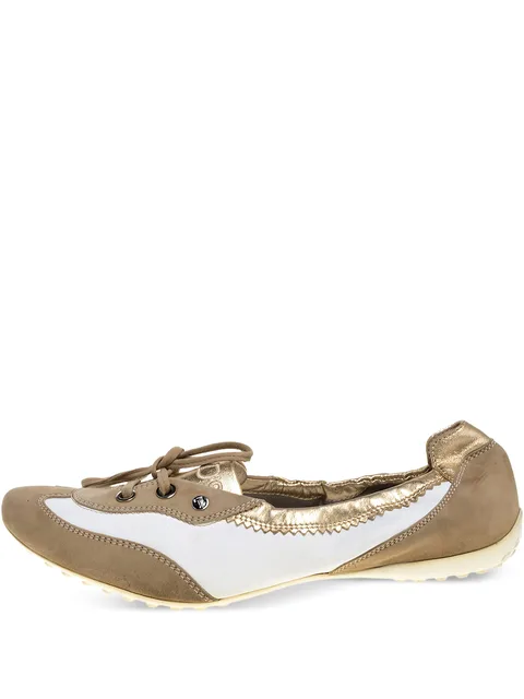 suede lace-up ballet flats