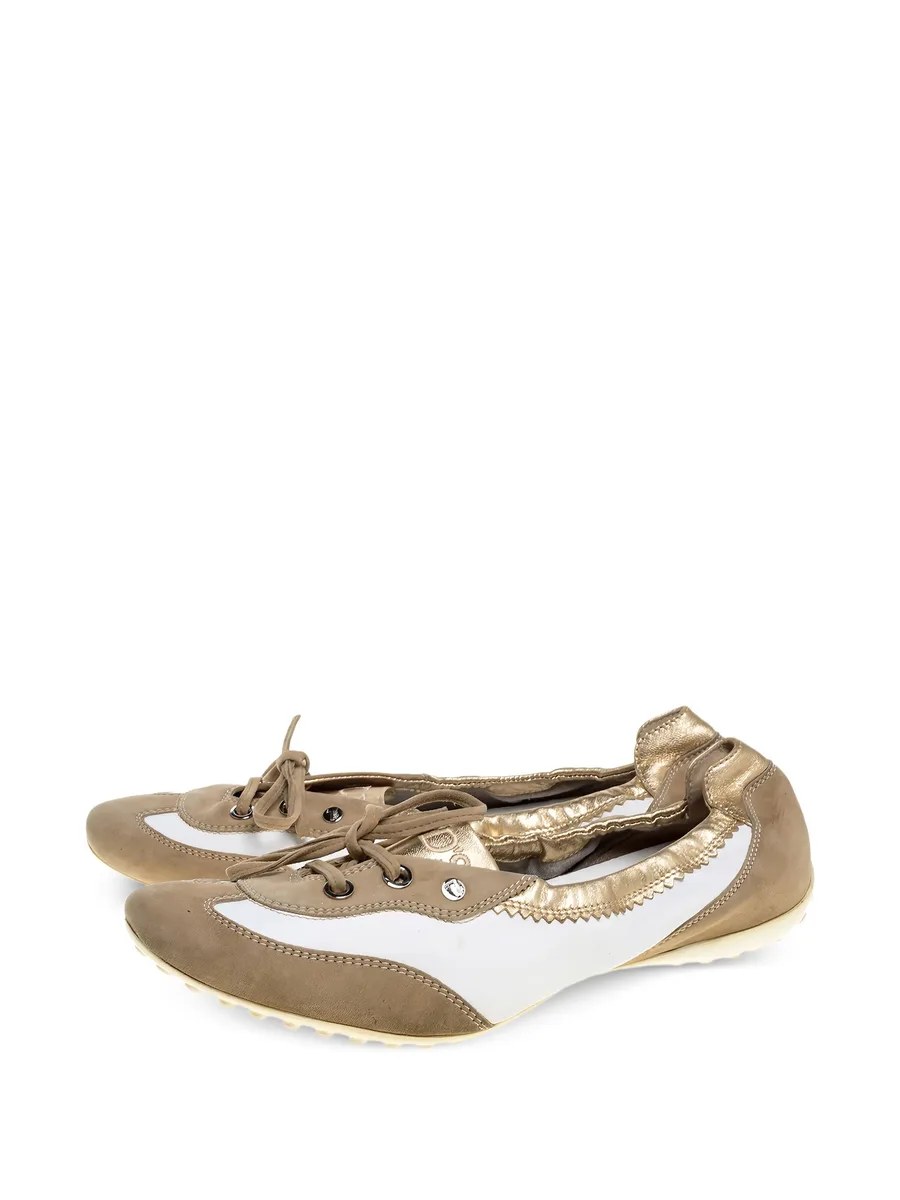 suede lace-up ballet flats 4