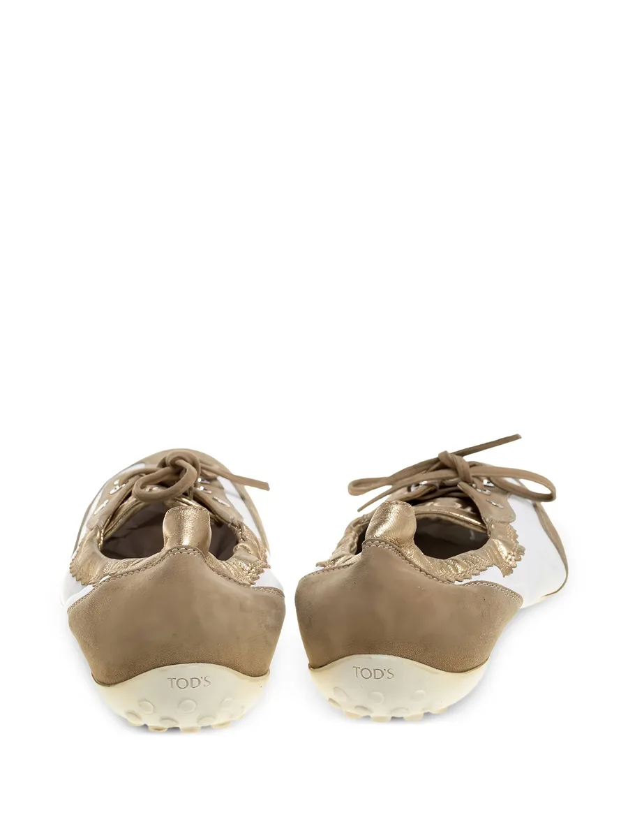 suede lace-up ballet flats 8