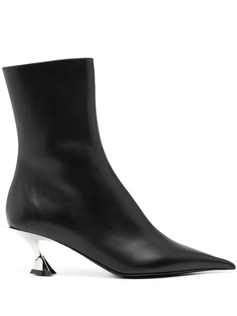 60mm leather ankle boots