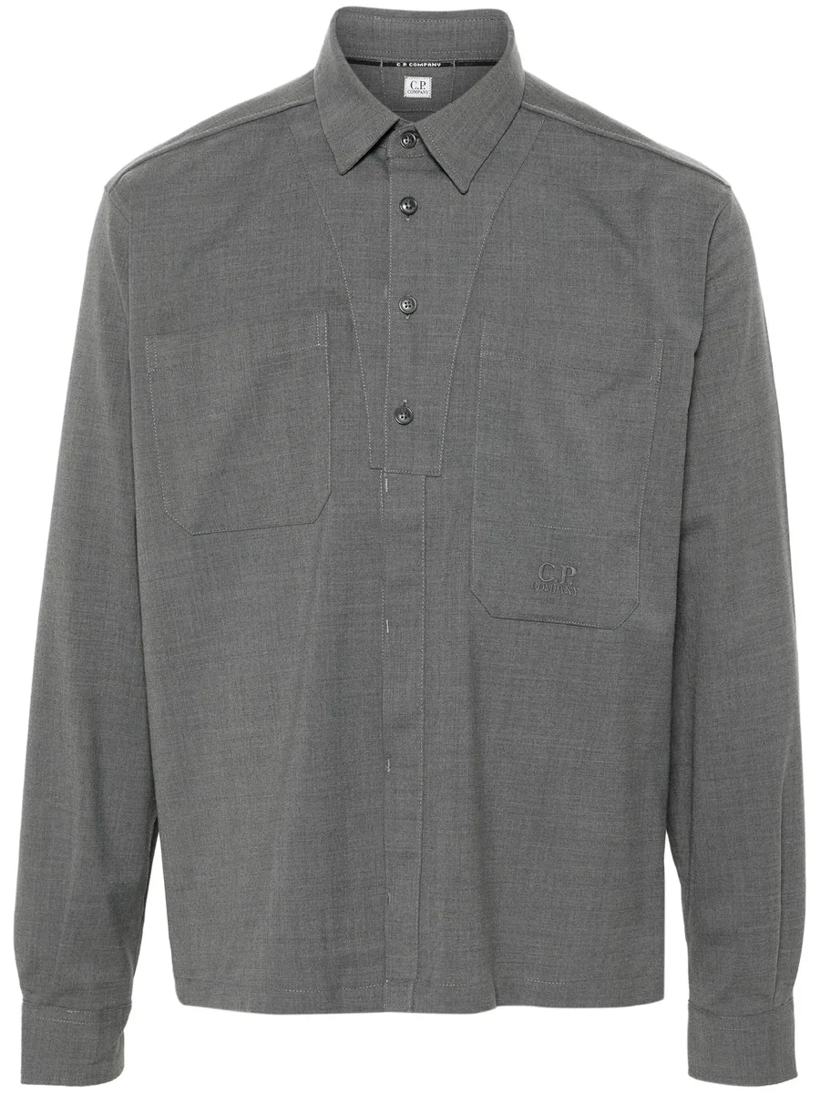 logo-embroidered shirt 2