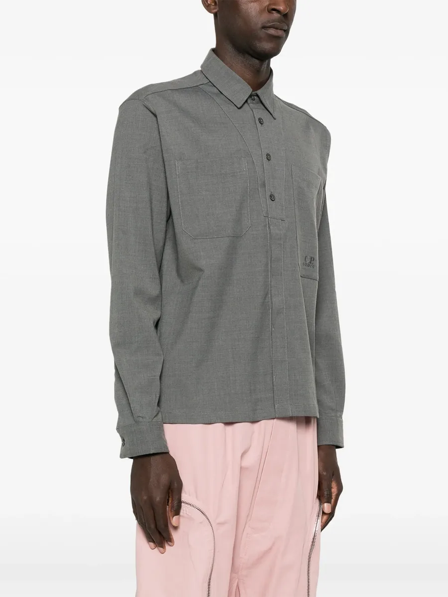 logo-embroidered shirt 6