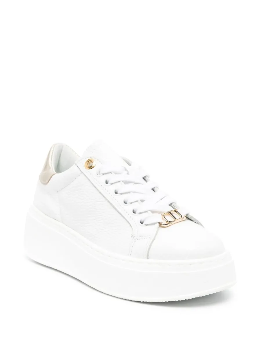 contrasting-heel leather trainers 4