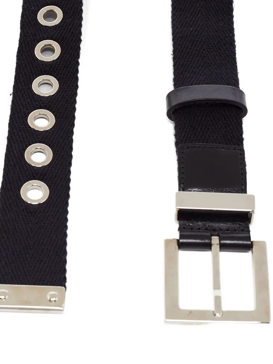 eyelet-detail canvas belt 6