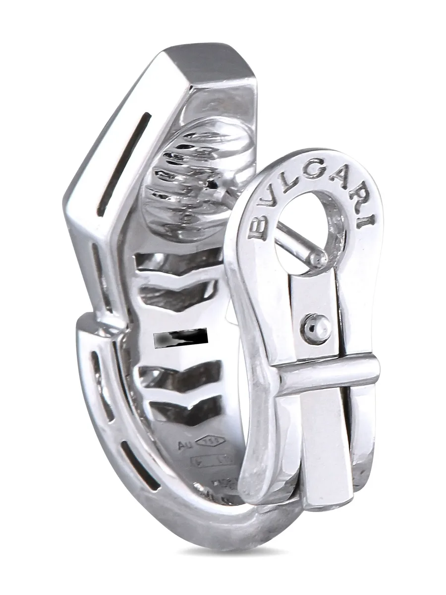 18K white gold Serpenti diamond earrings 4