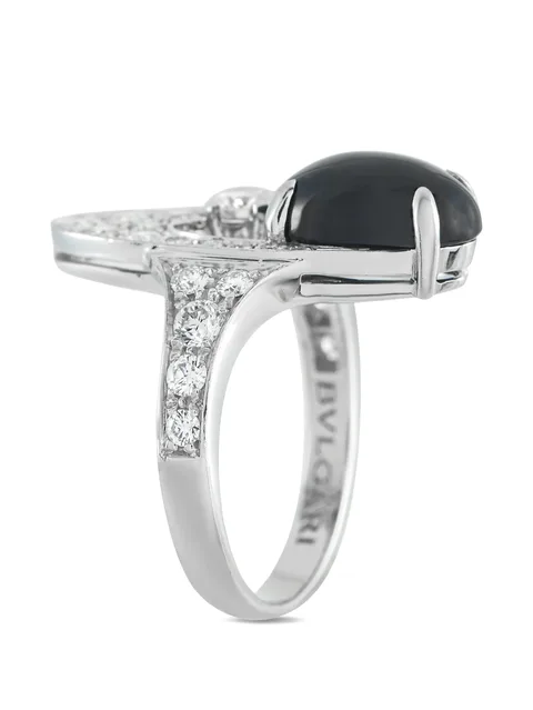 Elysia Onyx diamond 18K white gold ring