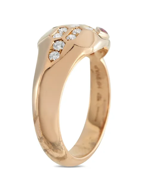 Serpenti Seduttori diamond and tourmaline ring