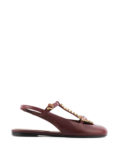 crystal-embellished sling-back pumps