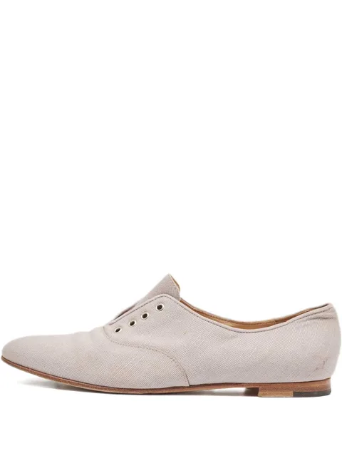 pre-owned eyelet-detail shoes
