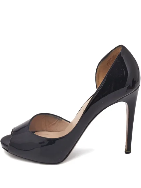 Patent Leather Peep Toe Pumps