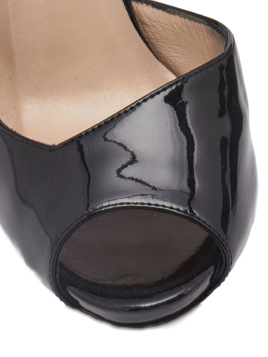 Patent Leather Peep Toe Pumps 9