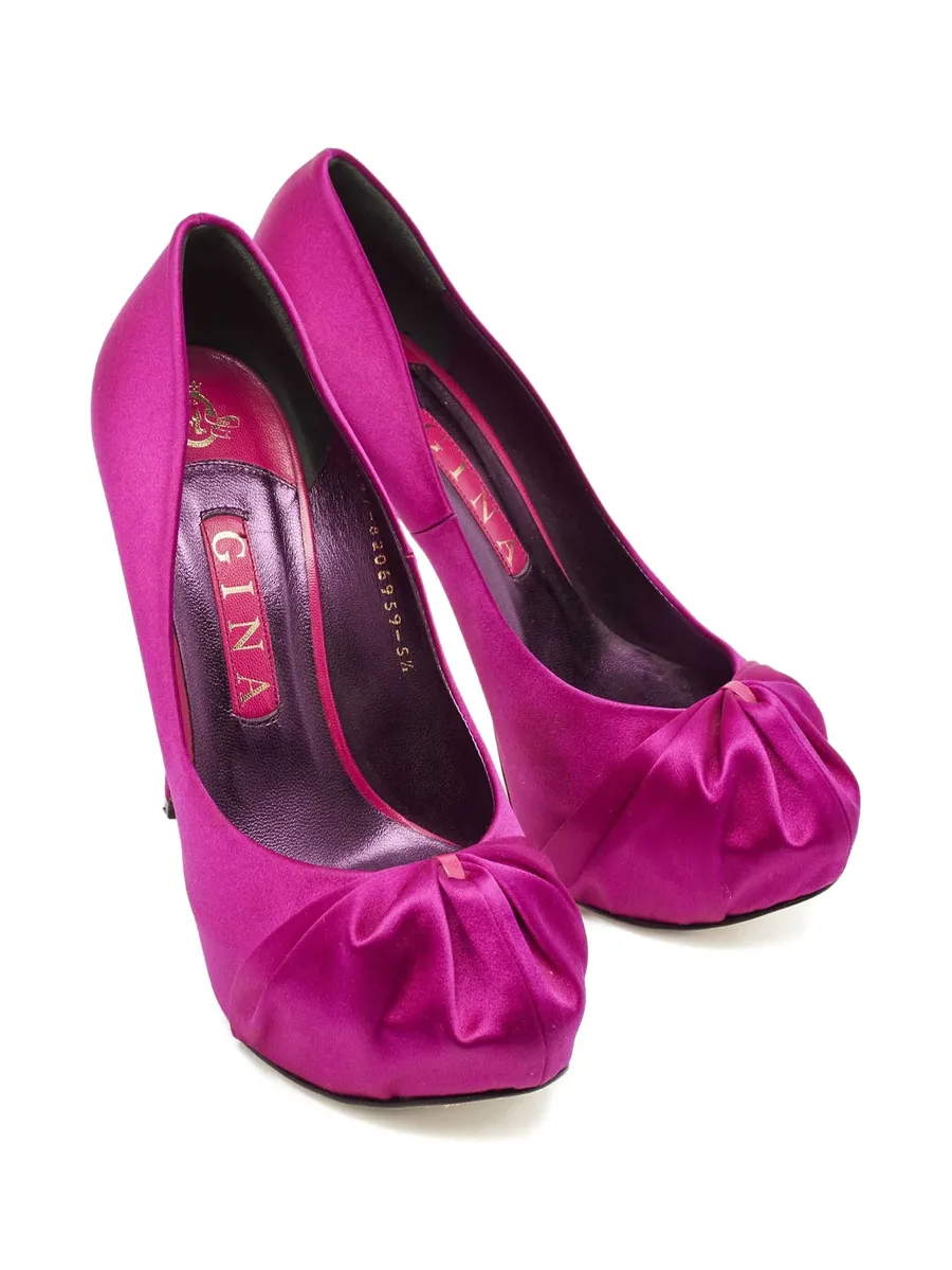 125mm satin-finish heeled pumps 4