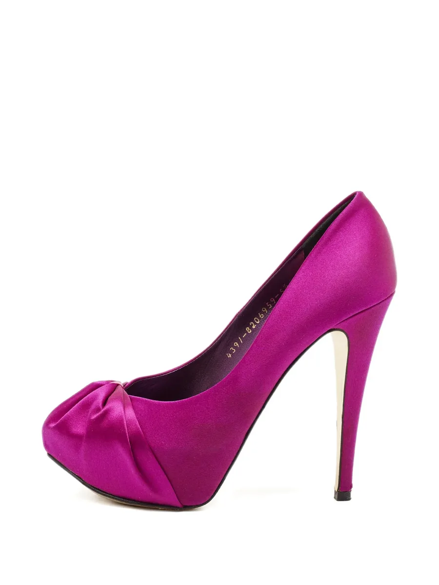 125mm satin-finish heeled pumps 10