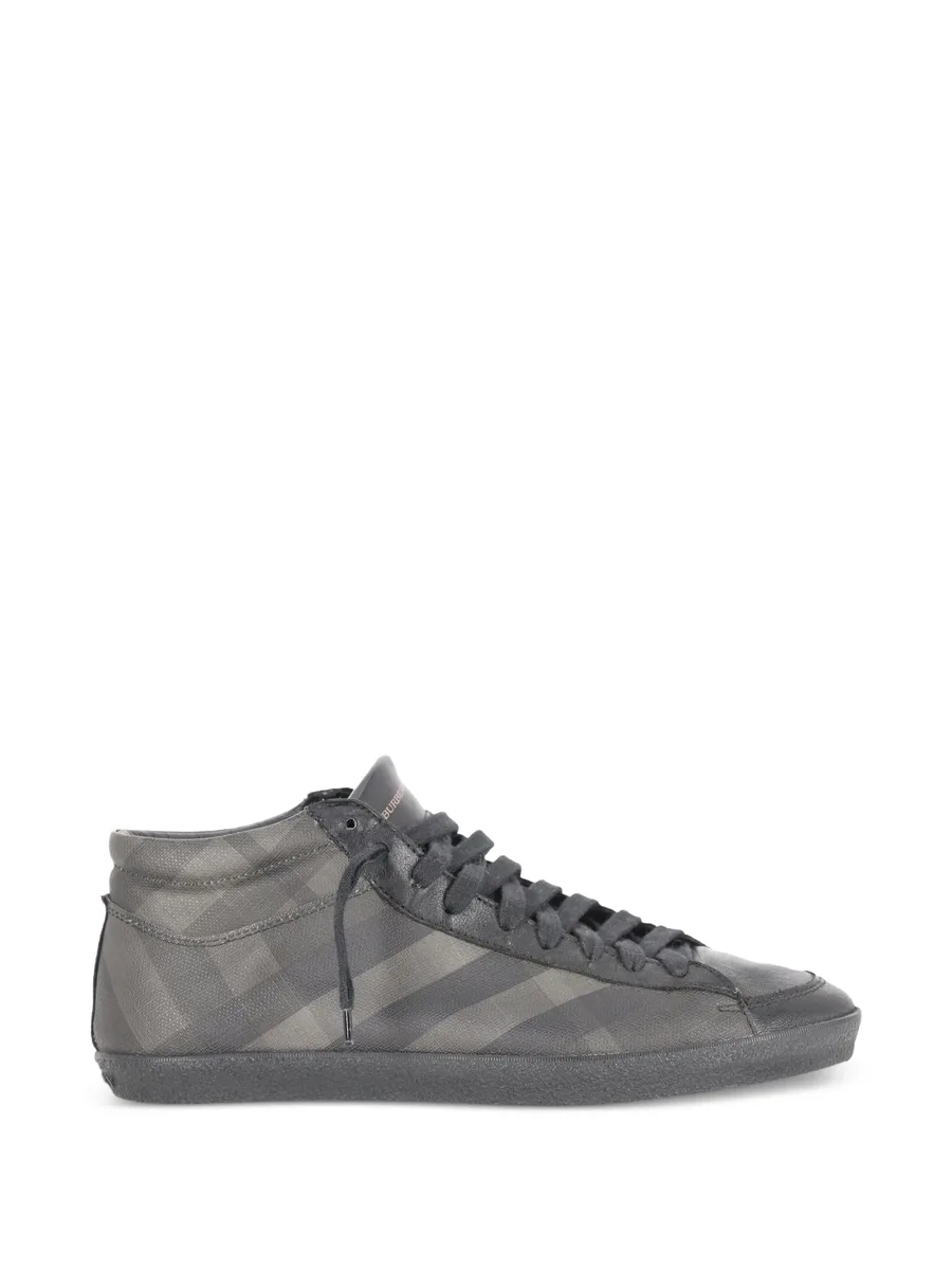 check-print high-top sneakers 2