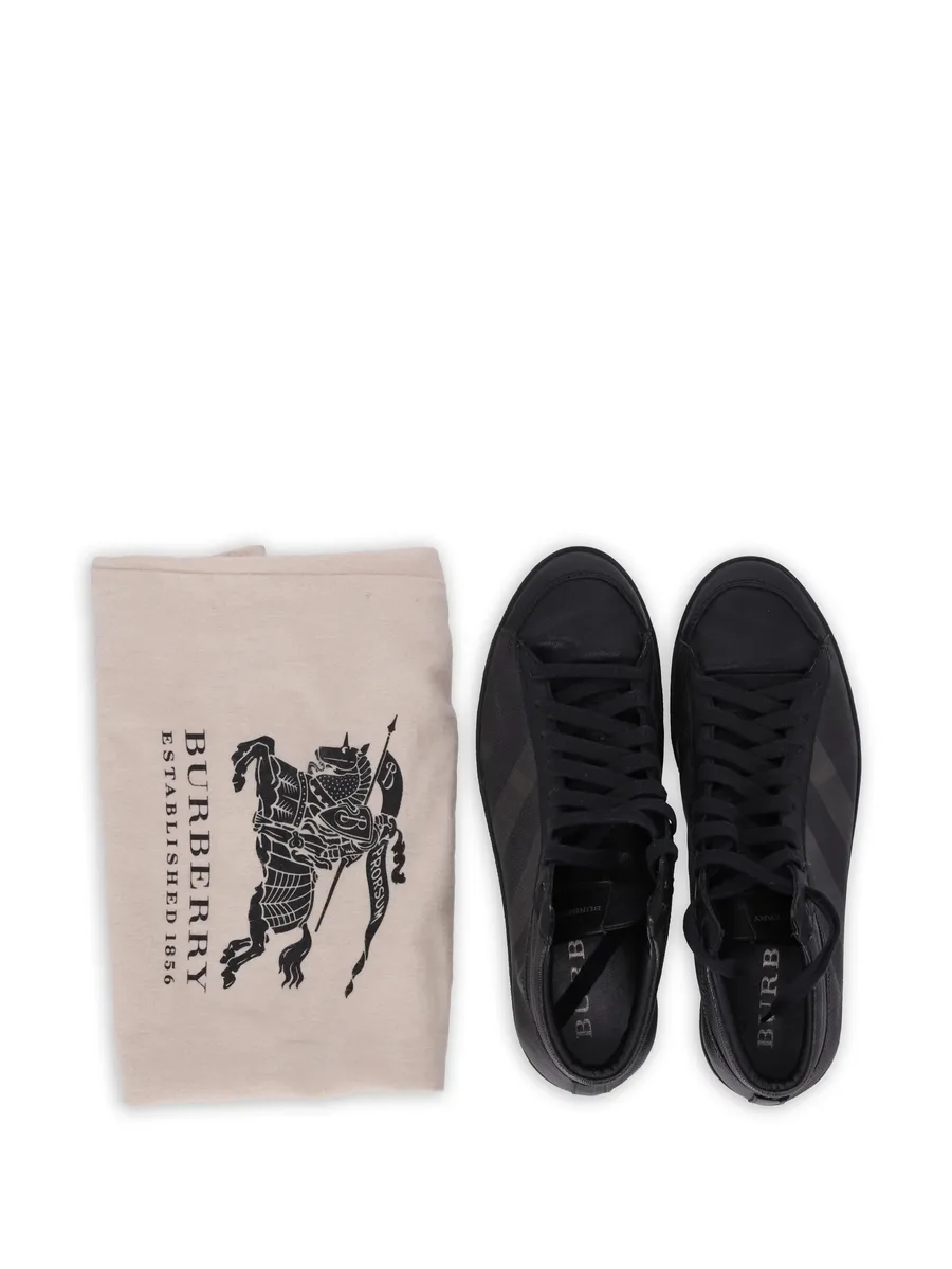 check-print high-top sneakers 8