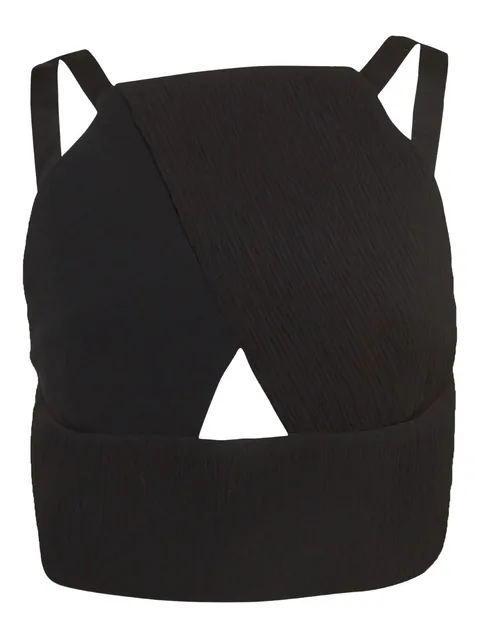 pleated crisscross top