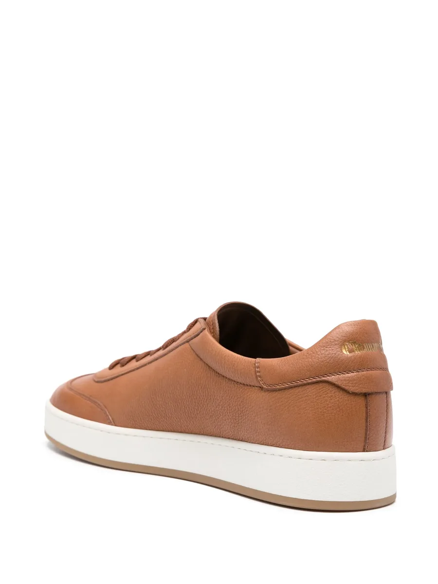logo-debossed leather sneakers 5