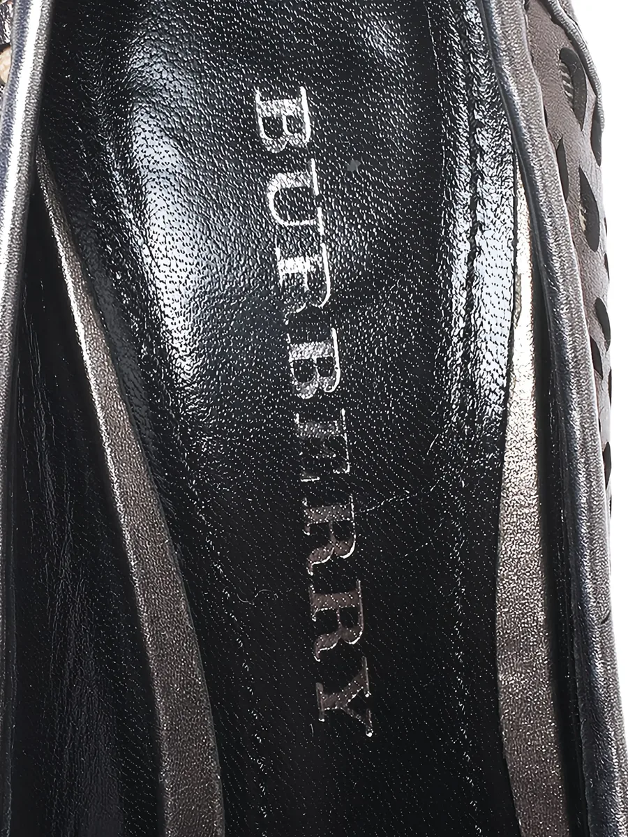 110mm Nova Check heeled pumps 10