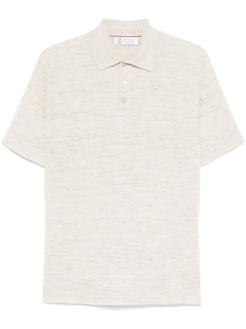 fine-knit polo shirt