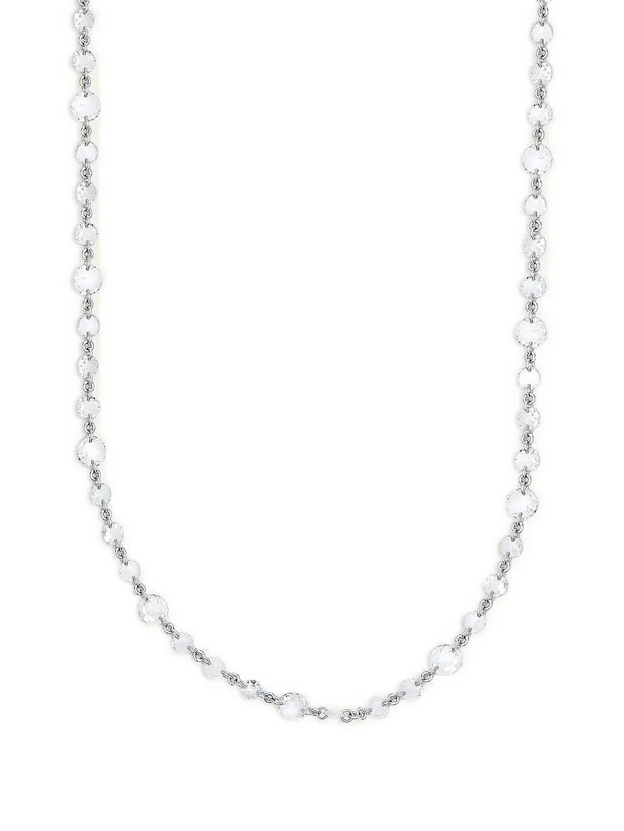 18K white gold diamond chain necklace 6