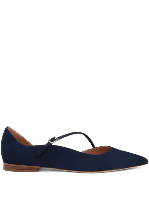 Bettina buckle-strap suede flats