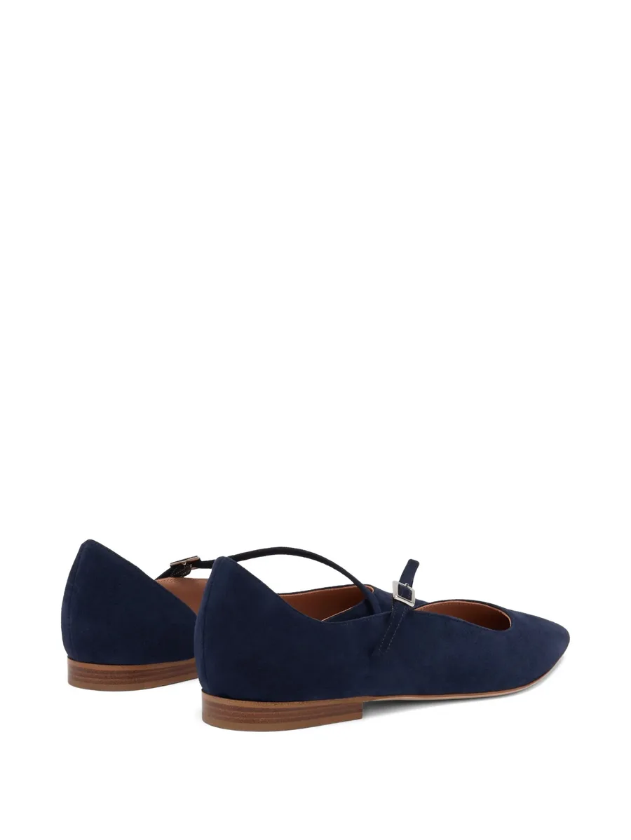 Bettina buckle-strap suede flats 5