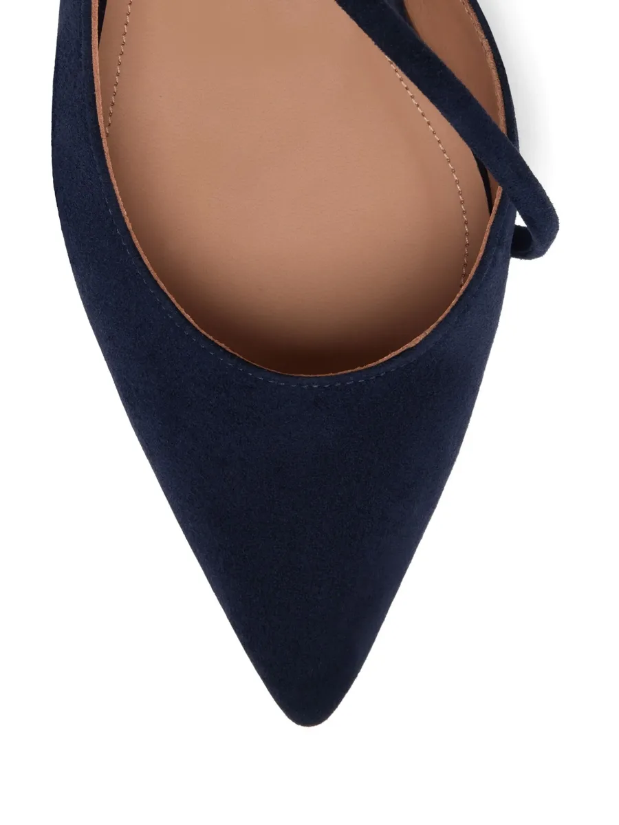 Bettina buckle-strap suede flats 8