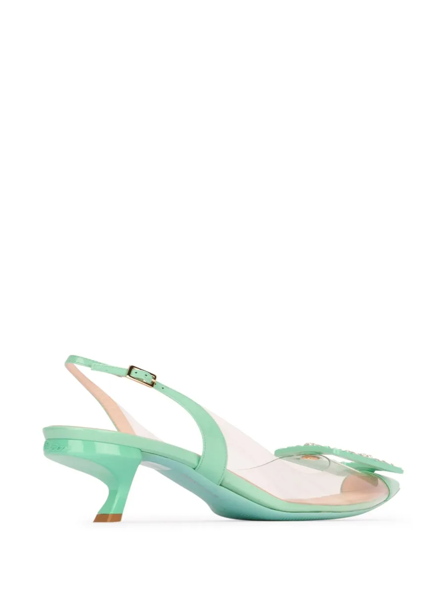 55mm crystal-buckle pumps 6