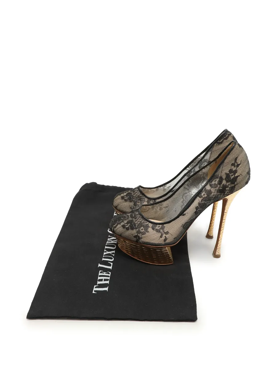 lace platform pumps 6