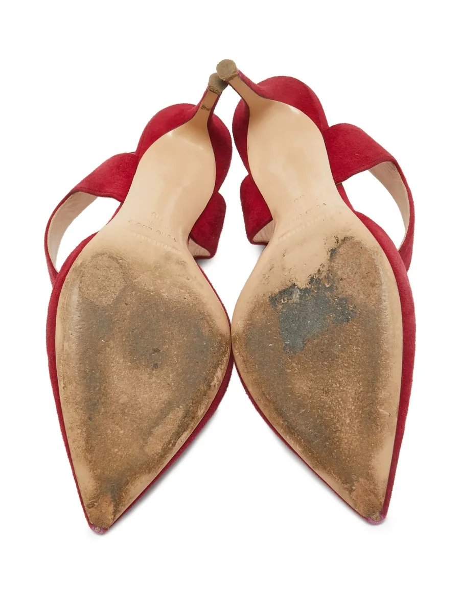 pre-owned Leda slingback pumps 8
