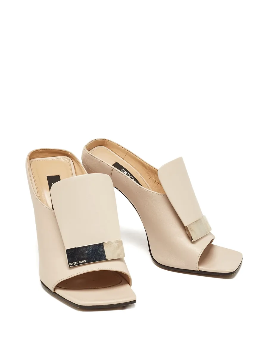 pre-owned 105mm leather sandals 4