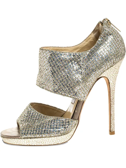 glitter platform sandals