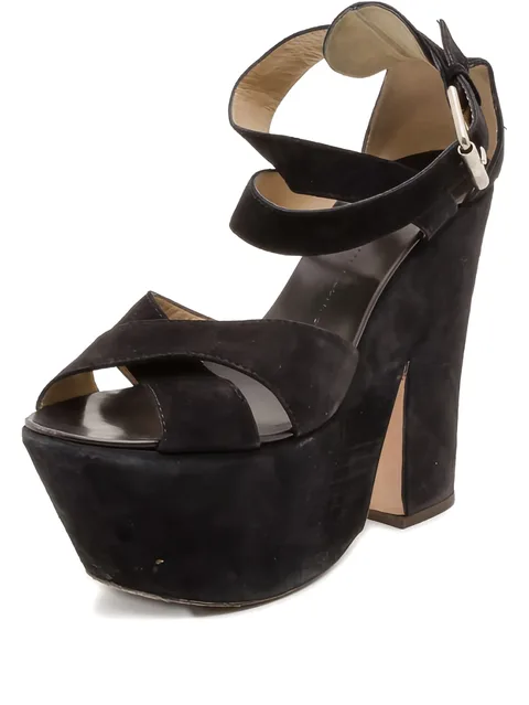 Pre-owned 15mm platform strappy sandals