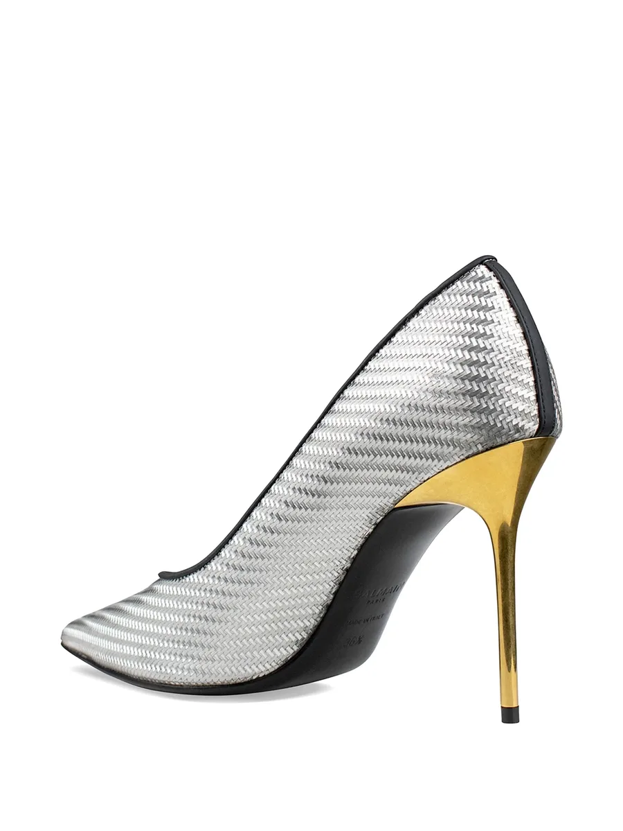 metallic effect ruby pumps 6