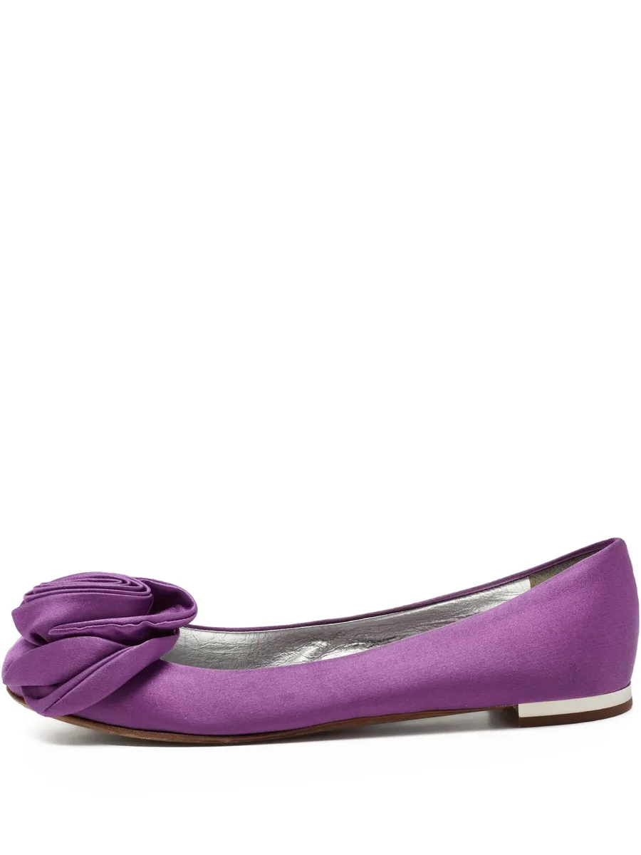 pre-owned satin ballet flats 2