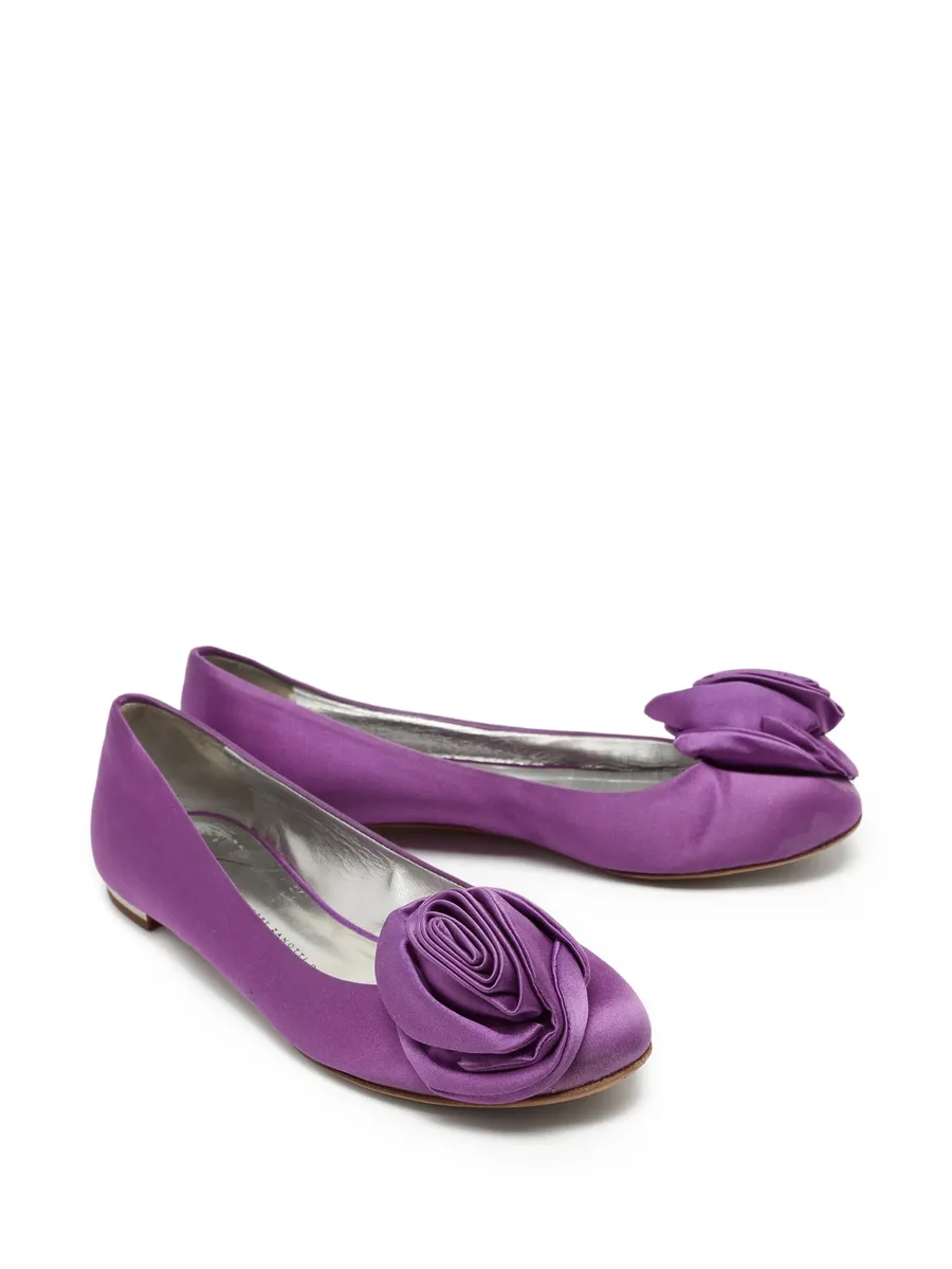 pre-owned satin ballet flats 4