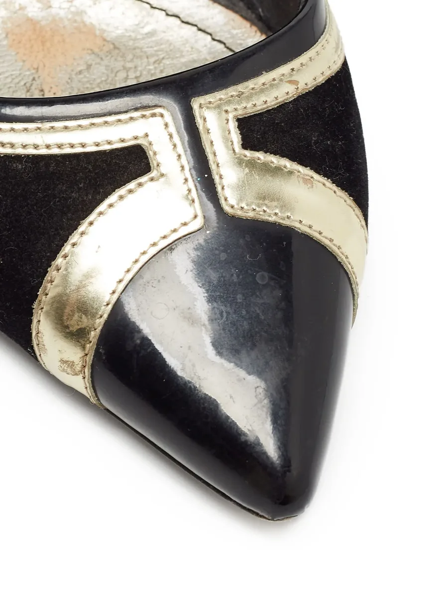 pre-owned 60mm pointed-toe block-heel pumps 12