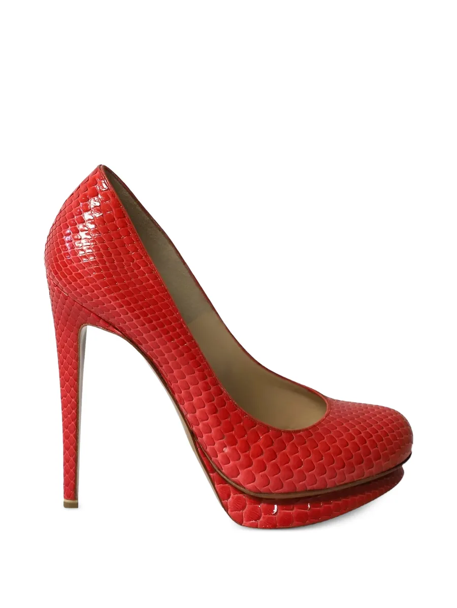 snakeskin-effect pumps 2