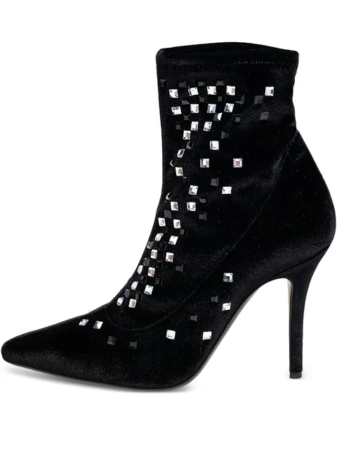 pre-owned 100mm crystal-embellished ankle boots