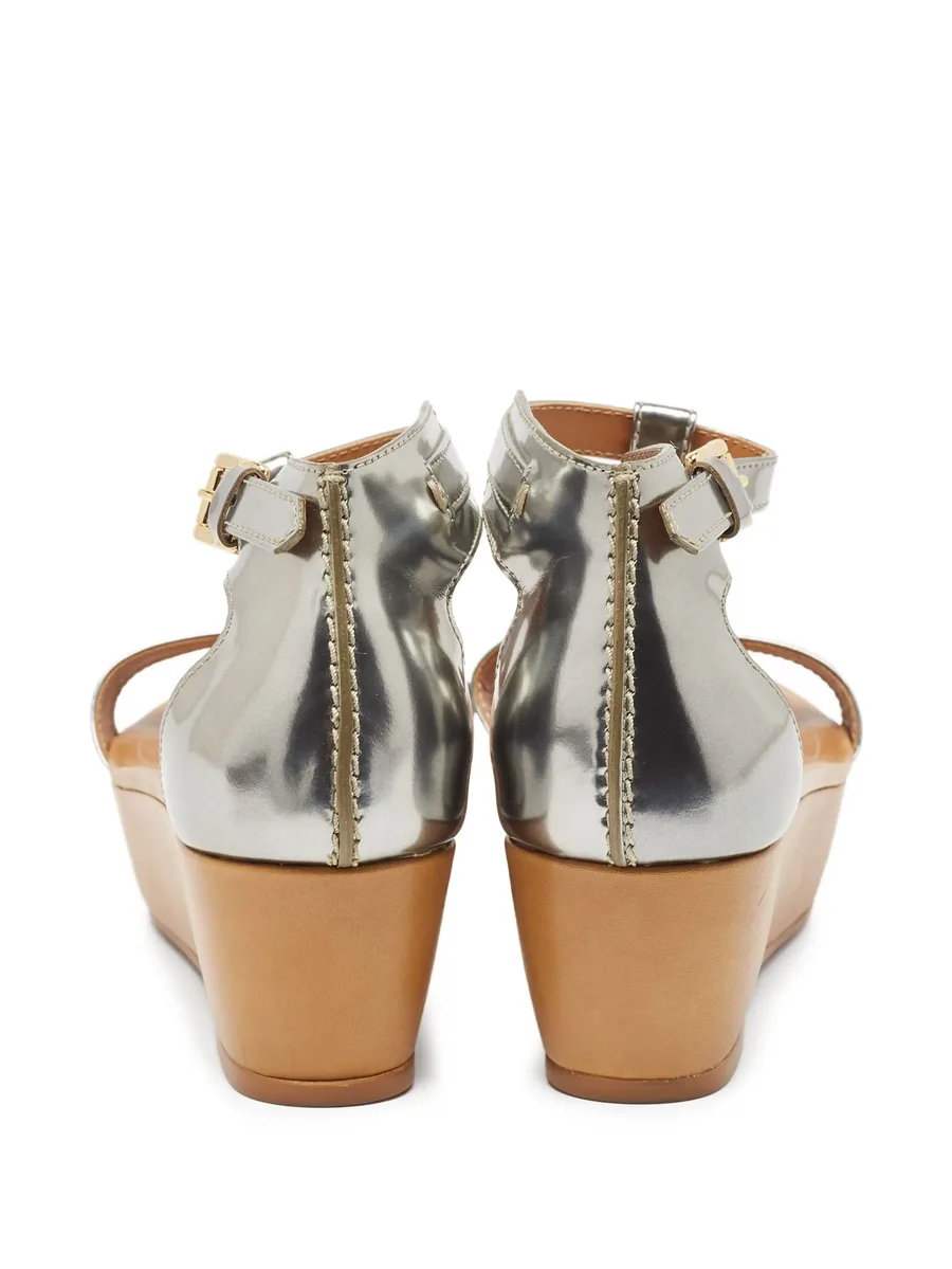 Pre-Owned 80mm leather platform sandals 6